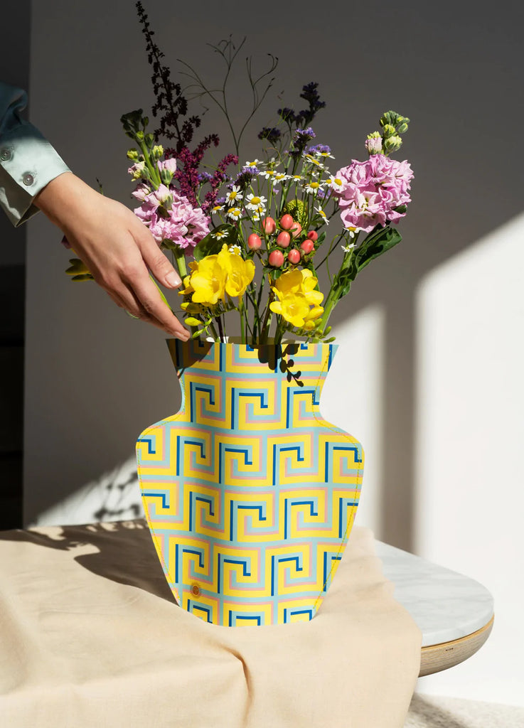 Octaevo Icarus Paper Vase in Yellow